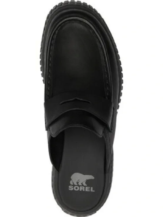 SOREL ONA AVE PENNY LOAFER MULES IN BLACK 9.5 - Picture 5 of 11